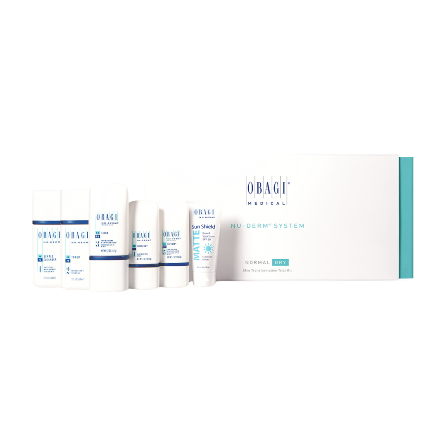 Nu-Derm Rx Skin Transformation System Trial Kit Normal to Dry